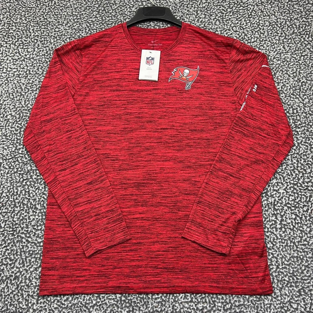 Nike Dri-Fit Shirt Men Large‎ Tampa Bay Buccaneers NFL Long Sleeve Crew Neck New